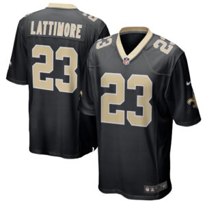 Marshon Lattimore New Orleans Saints  Game Player Jersey - Black