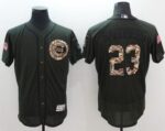 Chicago Cubs #23 Ryne Sandberg Green Flexbase Collection Salute to Service Stitched Jersey