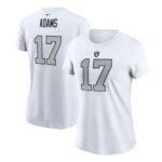 Women's Davante Adams White Las Vegas Raiders Player Name & Number T-Shirt