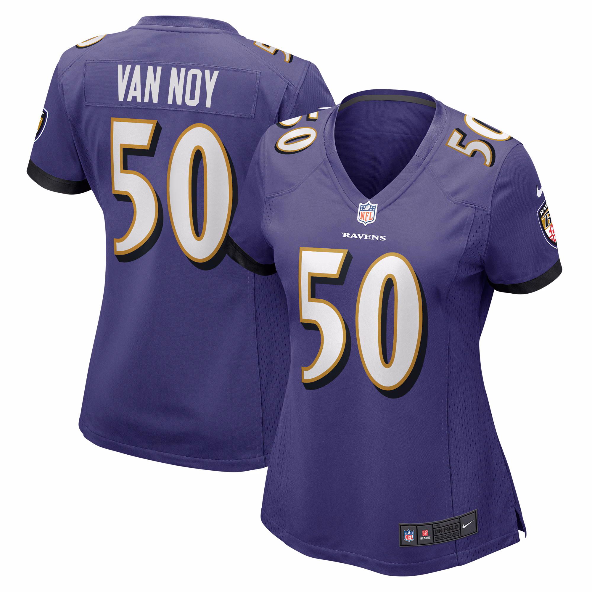 Kyle Van Noy Baltimore Ravens Women's  Game Jersey -  Purple