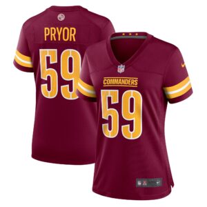 Joshua Pryor Washington Commanders  Women's Team Game Jersey - Burgundy