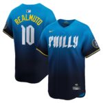 Men's Philadelphia Phillies #10 J.T. Realmuto  Blue 2024 City Connect Limited Player Jersey