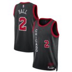 Unisex Chicago Bulls Lonzo Ball  Black 2023/24 Swingman Jersey - City Edition