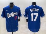 Men's Los Angeles Dodgers #17  Blue Shohei Ohtani Jersey