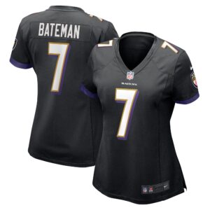 Rashod Bateman Baltimore Ravens  Women's Game Player Jersey - Black