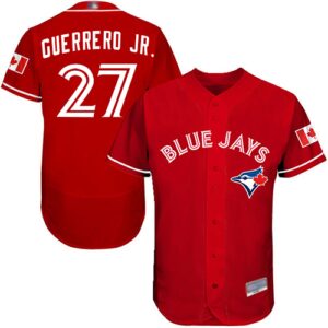 Toronto Blue Jays #27 Vladimir Guerrero Jr. Red Flexbase Collection Canada Day Stitched Jersey