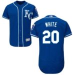 Kansas City Royals #20 Frank White Royal Blue Flexbase Collection Stitched Jersey