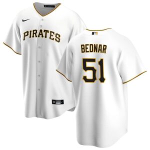 Men's #51 David Bednar Pittsburgh Pirates  Home White Jersey