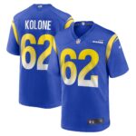 Jeremiah Kolone Los Angeles Rams  Game Player Jersey - Royal