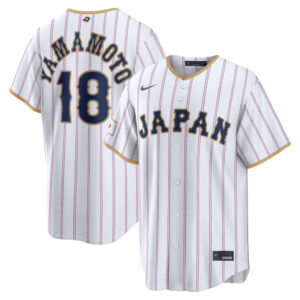 Yoshinobu Yamamoto #18 Japan Baseball 2026 World Baseball Classic Home Stadium Jersey - White