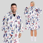 Pattern J.A 17 Buffalo Football Unisex Blanket Hoodie