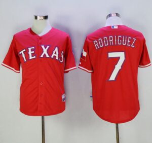 Texas Rangers #7 Ivan Rodriguez Red Cool Base Stitched Jersey
