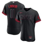 Men's Cincinnati Reds #11 Barry Larkin  Black 2023 City Connect Flex Base Player Jersey