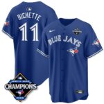 Bo Bichette #11 Toronto Blue Jays 2025 American League Champions Jersey Stitched Royal