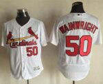 St. Louis Cardinals #50 Adam Wainwright White Flexbase Collection Stitched Jersey