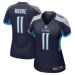 Chris Moore Tennessee Titans Women's  Game Jersey -  Navy