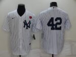 Men's  New York Yankees #42 Mariano Rivera White Cool Base Stitched Jersey
