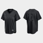 Men's San Diego Padres #19 Tony Gwynn Pitch Black Fashion Cool Base Jersey - Black