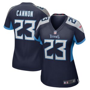 Trenton Cannon Tennessee Titans  Women's Player Game Jersey - Navy