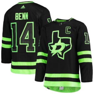 Jamie Benn Dallas Stars  Alternate Captain Patch Primegreen Authentic Pro Player Jersey - Black