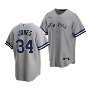 Men's New York Yankees #34 Spencer Jones 2022 Draft Jersey Gray Road