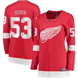 Moritz Seider Detroit Red Wings Women's Home Breakaway Player Jersey - Red