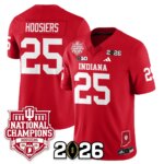 Hoosiers #25 Indiana Hoosiers Vapor Limited Football Jersey - 2025 National Champions - All Stitched