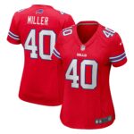 Von Miller Buffalo Bills  Women's Alternate Game Jersey - Red
