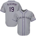 Colorado Rockies #19 Charlie Blackmon Grey New Cool Base Stitched Jersey