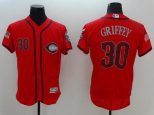 Cincinnati Reds #30 Ken Griffey Red Fashion Stars And Stripes Flexbase Stitched Jersey