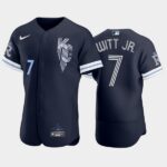 Men's #7 Bobby Witt Jr. Kansas City Royals Navy 2022 City Connect Jersey