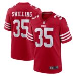 Tre Swilling San Francisco 49ers  Team Game Jersey - Scarlet