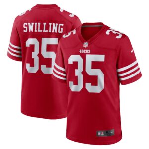 Tre Swilling San Francisco 49ers  Team Game Jersey - Scarlet