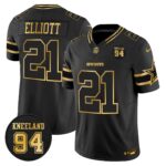 Dallas Cowboys 94 Marshawn Kneeland Memorial Patch Gold Vapor Limited Jersey - All Stitched