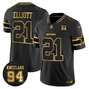 Dallas Cowboys 94 Marshawn Kneeland Memorial Patch Gold Vapor Limited Jersey - All Stitched