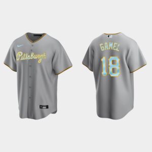 Men's Pittsburgh Pirates #18 Ben Gamel 2022 Father's Day Gray Jersey