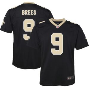 Drew Brees New Orleans Saints  Youth Team Color Game Jersey - Black