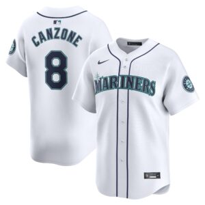 Men's Seattle Mariners Dominic Canzone  White Home Limited Player Jersey