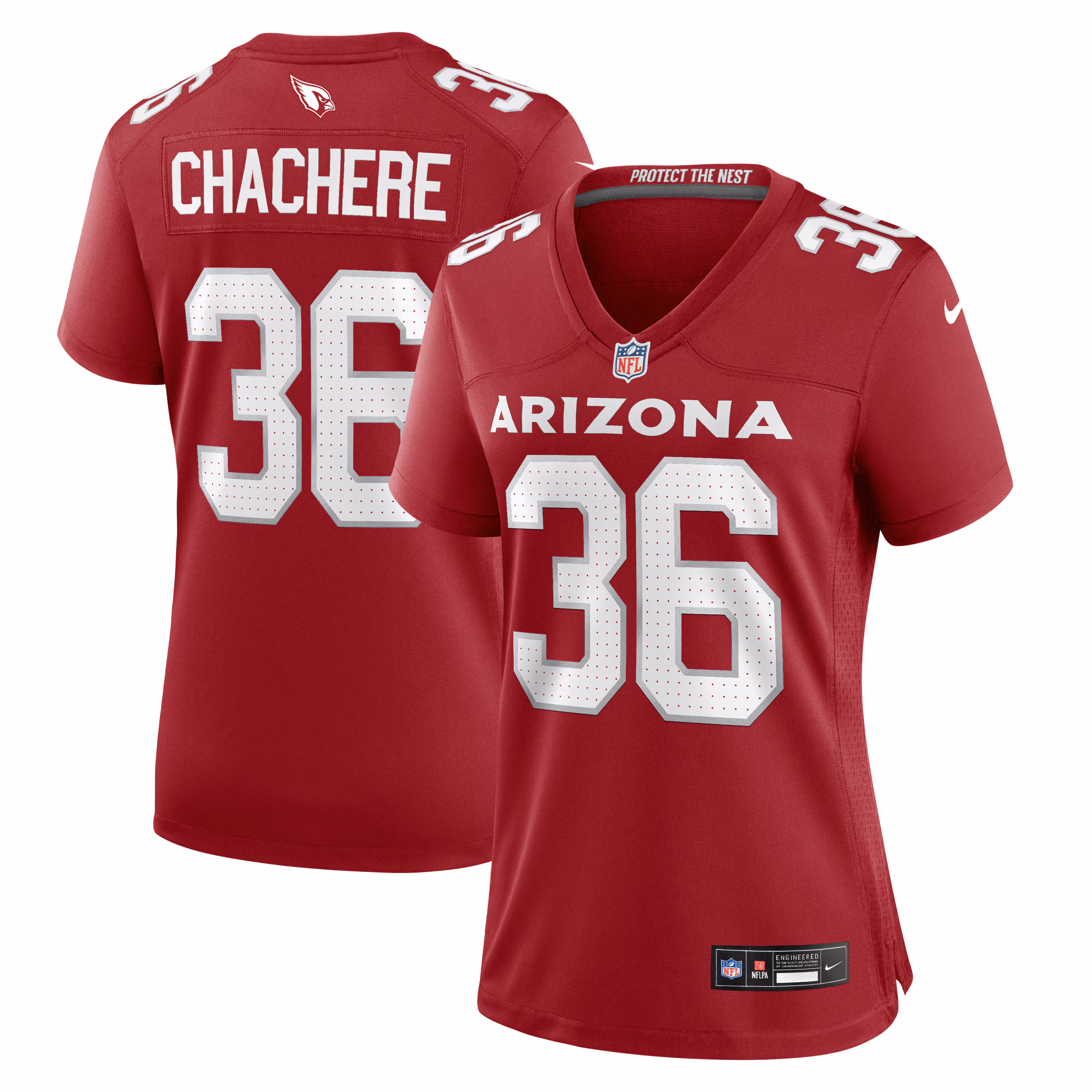 Andre Chachere Arizona Cardinals Women's Team Game Jersey -  Cardinal