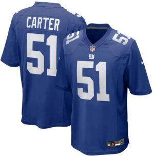 Men's New York Giants #51 Abdul Carter Royal 2025 Draft Official Game Jersey