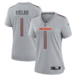 Justin Fields Chicago Bears Women's Atmosphere Fashion Game Jersey - Gray