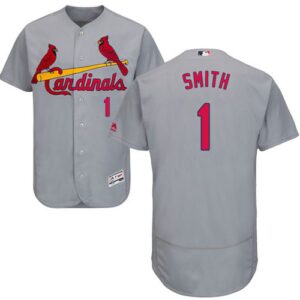 St. Louis Cardinals #1 Ozzie Smith Grey Flexbase Collection Stitched Jersey