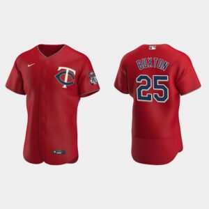 Men's Minnesota Twins #25 Byron Buxton 2020 Alternate Flex Base Jersey - Red
