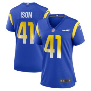 Dan Isom Los Angeles Rams  Women's Game Player Jersey - Royal