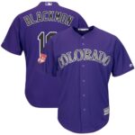 Men's Colorado Rockies #19 Charlie Blackmon Majestic Purple 2019 Spring Training Cool Base Player Jersey