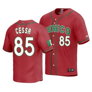 Mexico Baseball Luis Cessa 2023 World Baseball Classic Red Replica Jersey