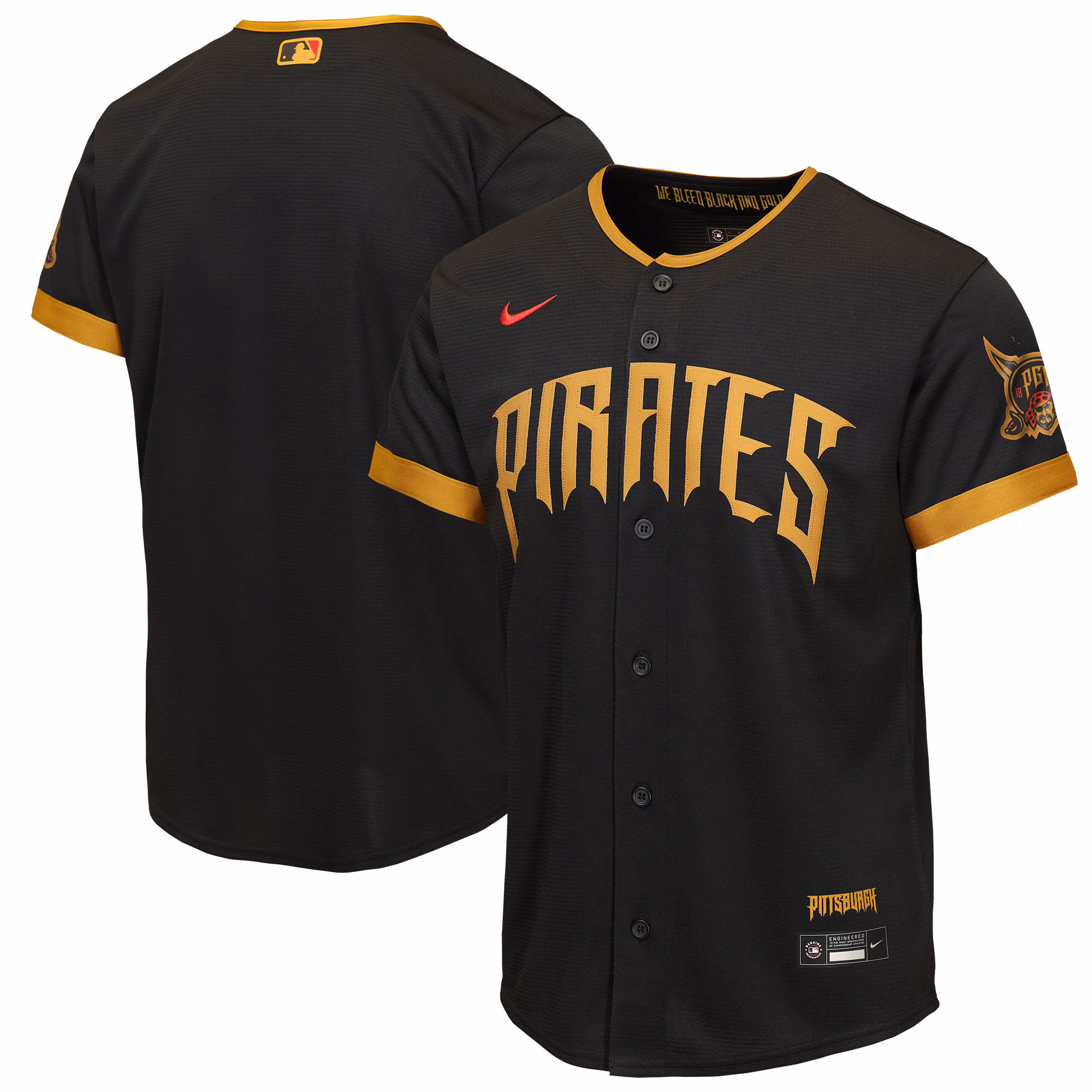 Youth Pittsburgh Pirates Black 2026 City Connect Stadium Jersey