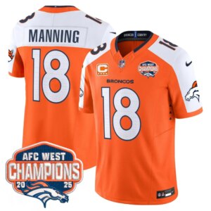 Peyton Manning #18 Denver Broncos DEN AFC West Champions Patch Vapor Limited Jersey V2 - All Stitched