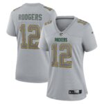 Aaron Rodgers Green Bay Packers  Women's Atmosphere Fashion Game Jersey - Gray