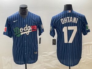 Men's Los Angeles Dodgers #17  Blue Shohei Ohtani Jersey